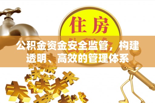 华池公积金资金安全监管，构建透明、高效的管理体系