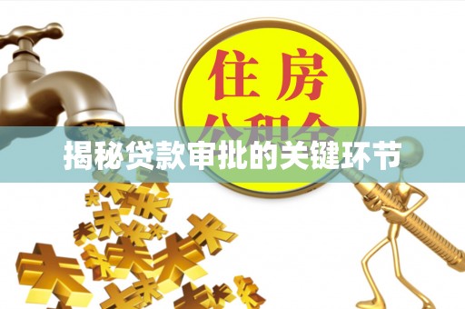 华池揭秘贷款审批的关键环节