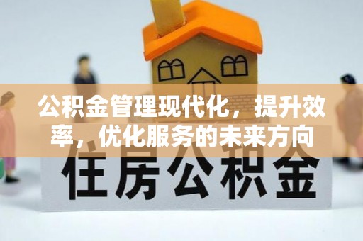 华池公积金管理现代化，提升效率，优化服务的未来方向